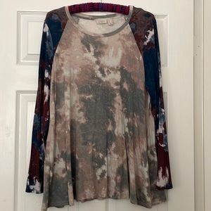 LOGO by Lori Goldstein long sleeve top, size large.